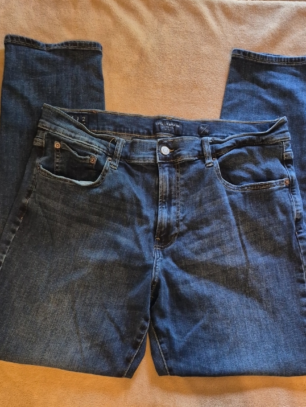 Lucky Brand Straight-Leg Jeans in Dark Blue Denim 36/32